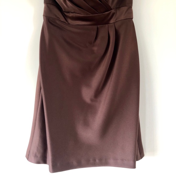 Alfred Angelo Satin espresso cocktail dress - Picture 2 of 4